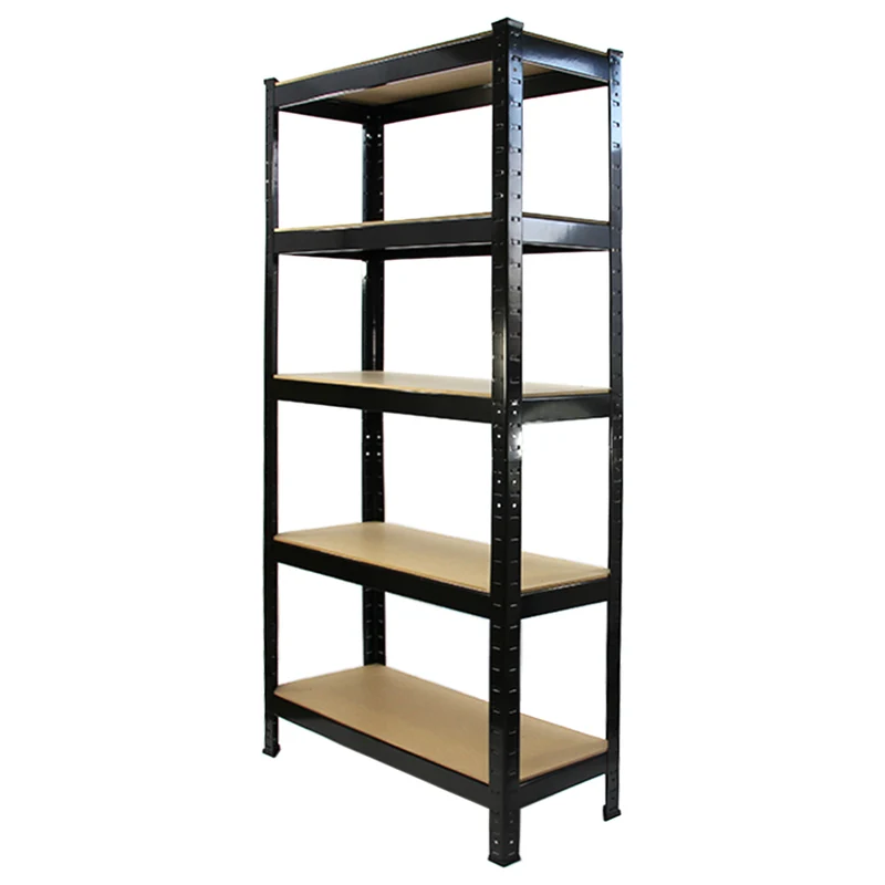 4 Scaffali T-Rax In Acciaio Senza Bulloni Neri 75cm