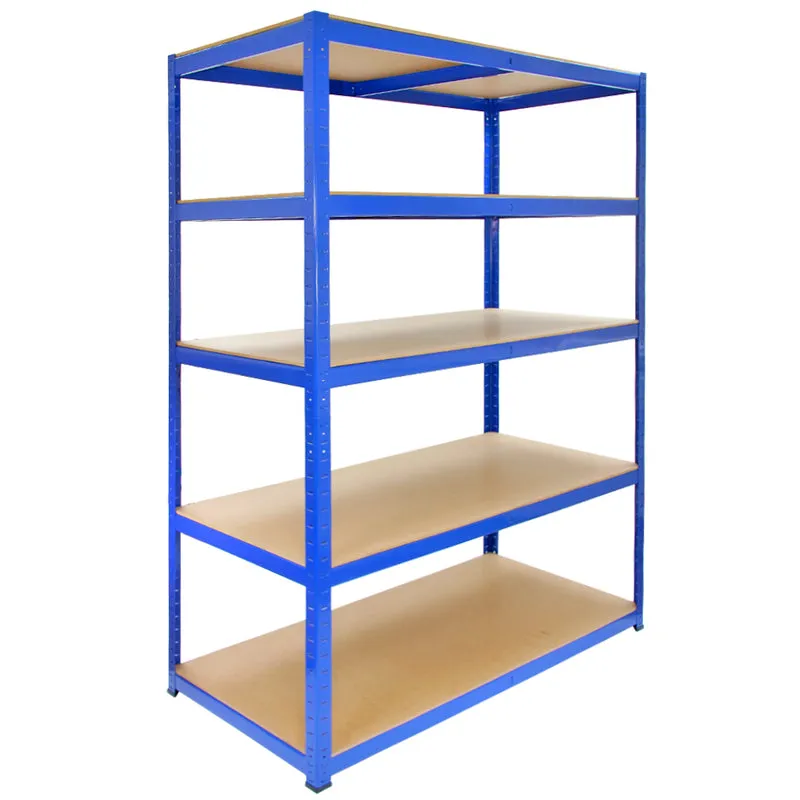 9 Scaffali T-Rax In Acciaio Senza Bulloni Blu 120cm