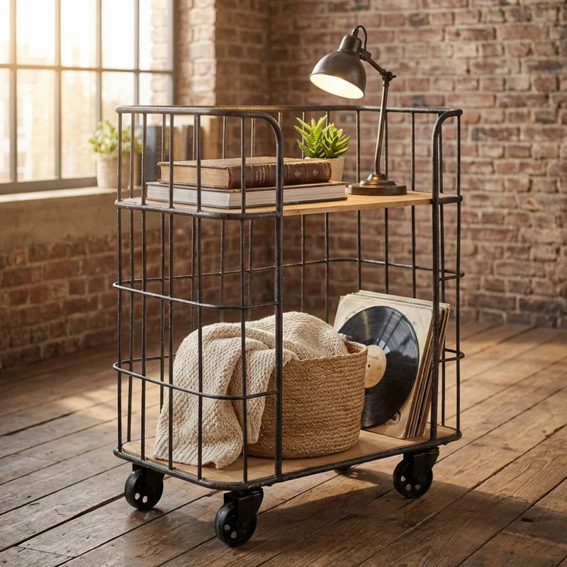 Mobile Libreria Allyn in Legno e Metallo
