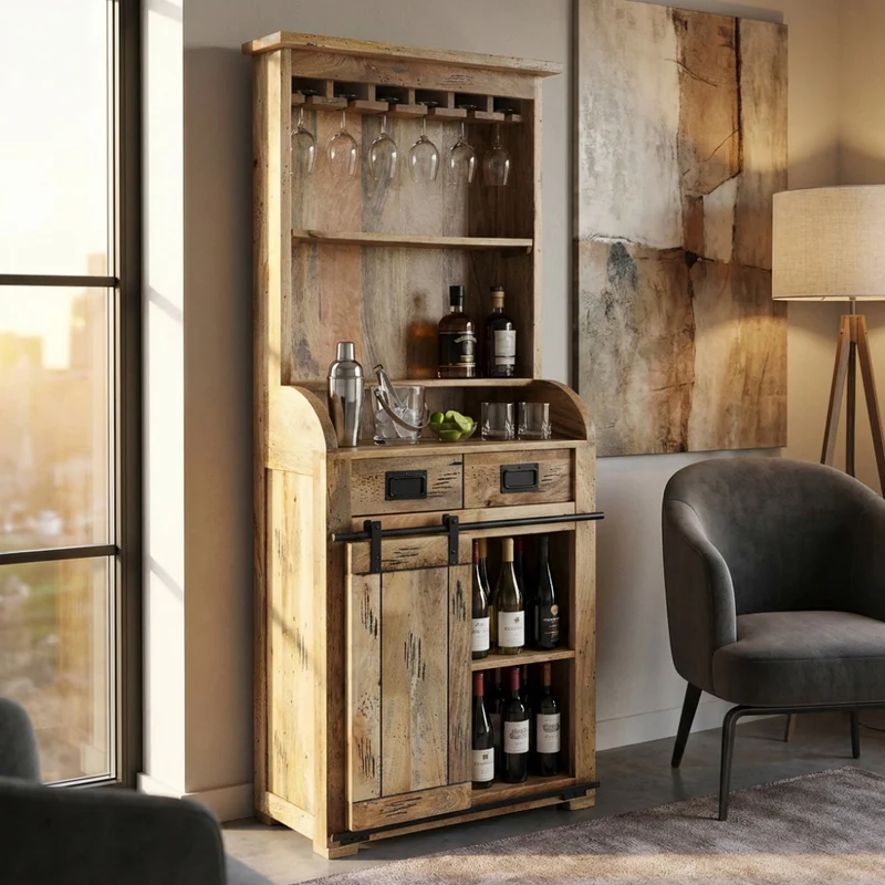 Credenza Yorick in Legno Autentico