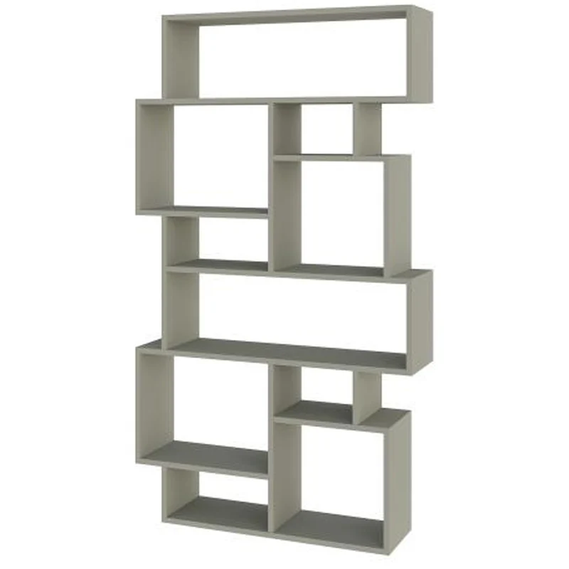 Libreria Design Moderna 168x96x25 cm Scaffale 8 Ripiani in MDF Verde