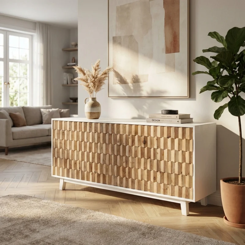 Credenza ANTWAN in Legno Tridimensionale