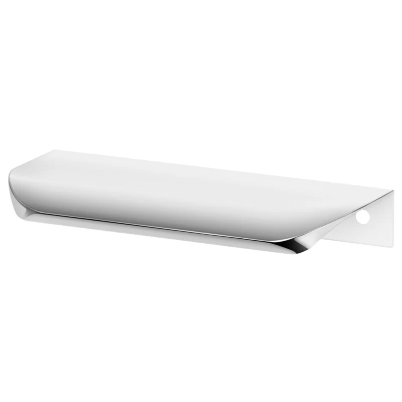 Maniglia per Mobili a Profilo in Alluminio Elettrolucidato - 128mm (Lunghezza totale 148mm)