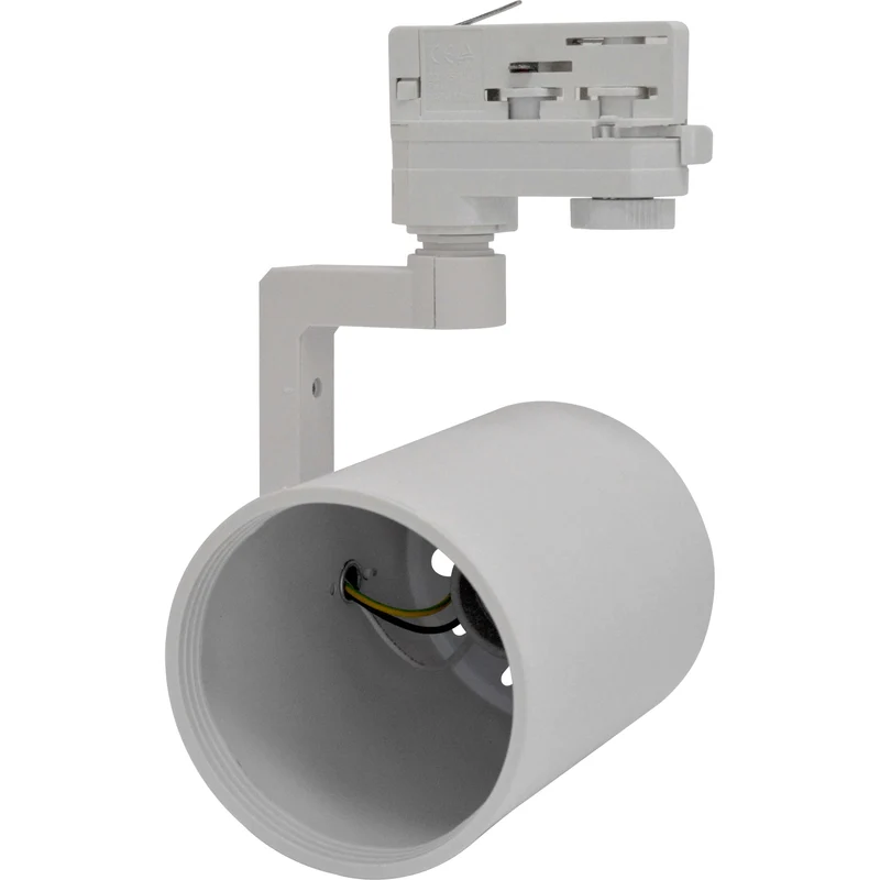 Portalampada Track Light E27 Bianco – 100x150 mm, per Illuminazione a Binario Monofase