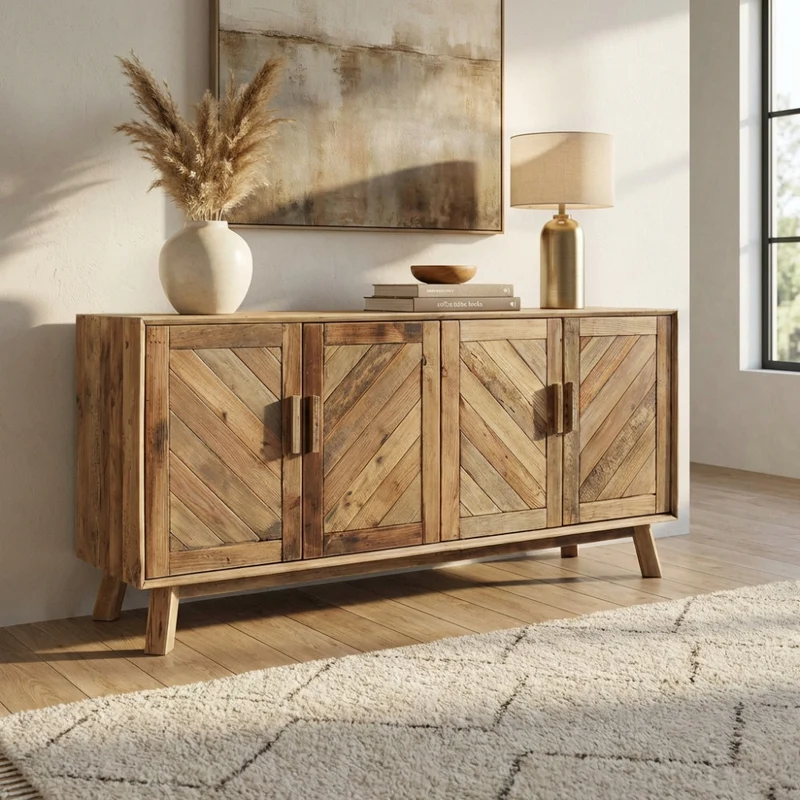 Credenza Roland in Pino Riciclato