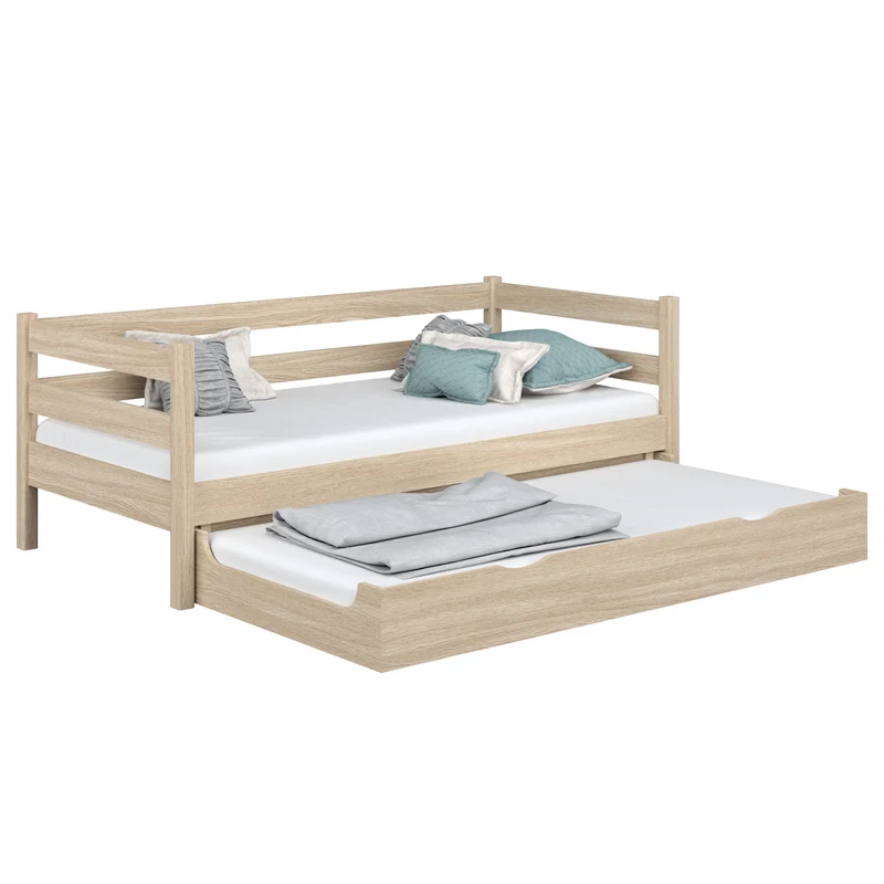 Letto divano in rovere con cassetto per materasso N01 rovere sbiancato