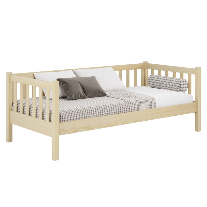 Letto divano in legno N03 pino trasparente