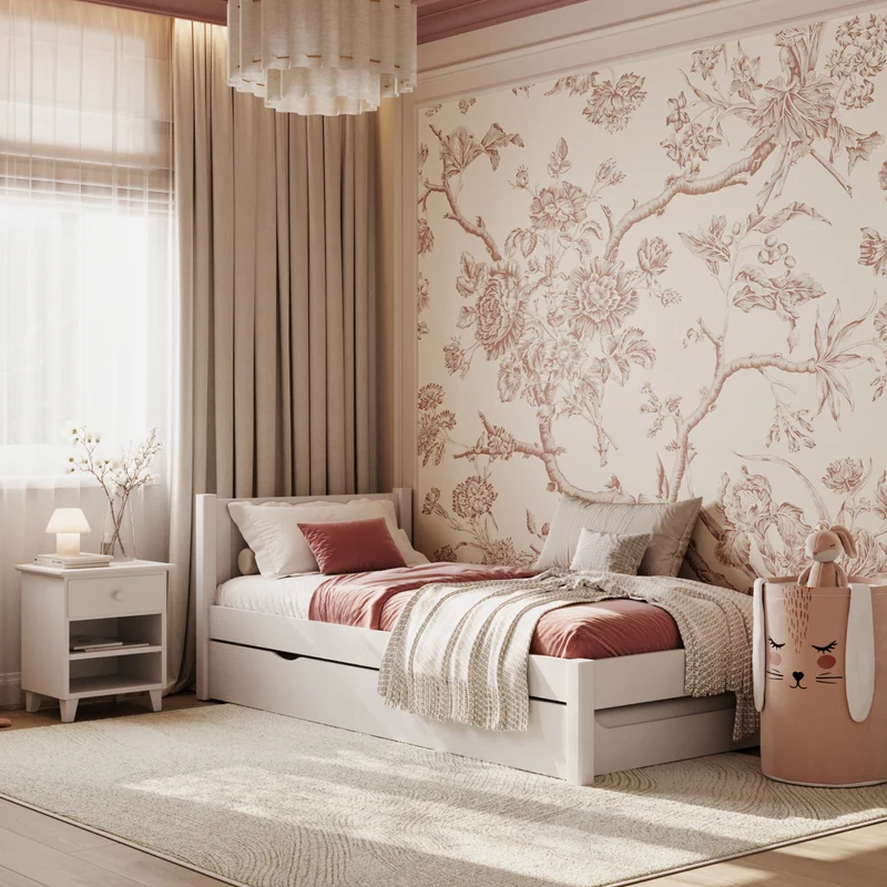 Letto singolo con cassetto per materasso N02 bianco