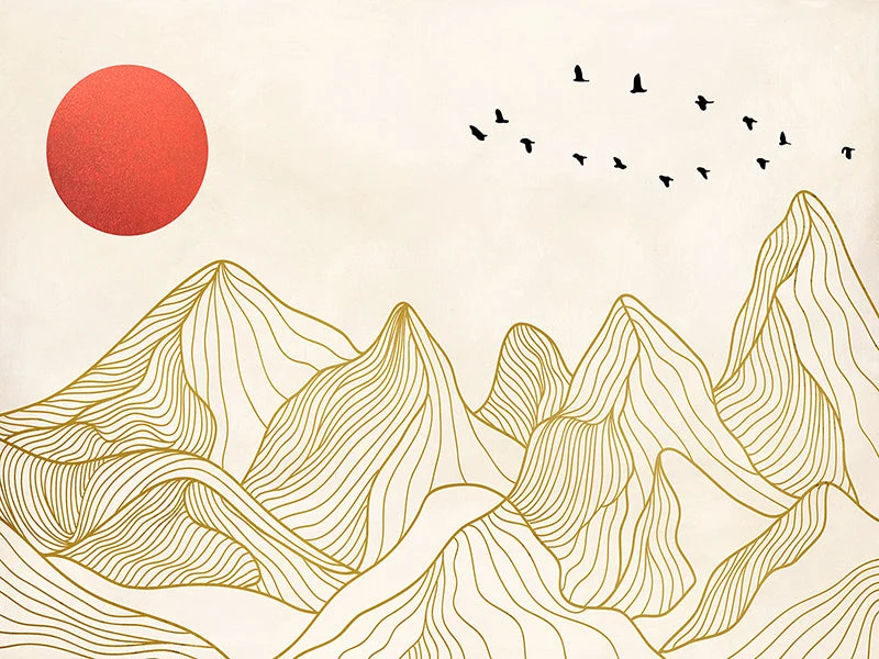 Sunset on the Mountains