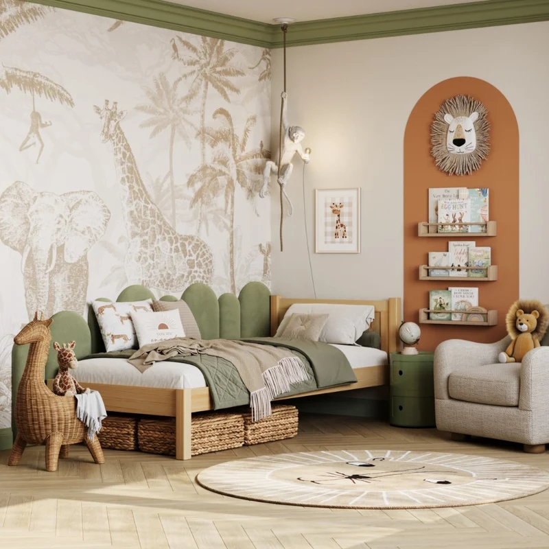 Letto singolo in legno N02 pino naturale