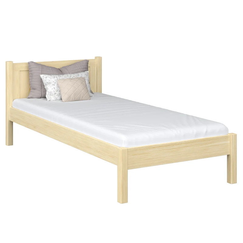 Letto singolo in legno N02 pino trasparente