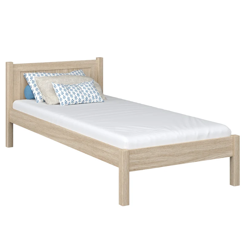 Letto singolo in rovere N02 rovere sbiancato