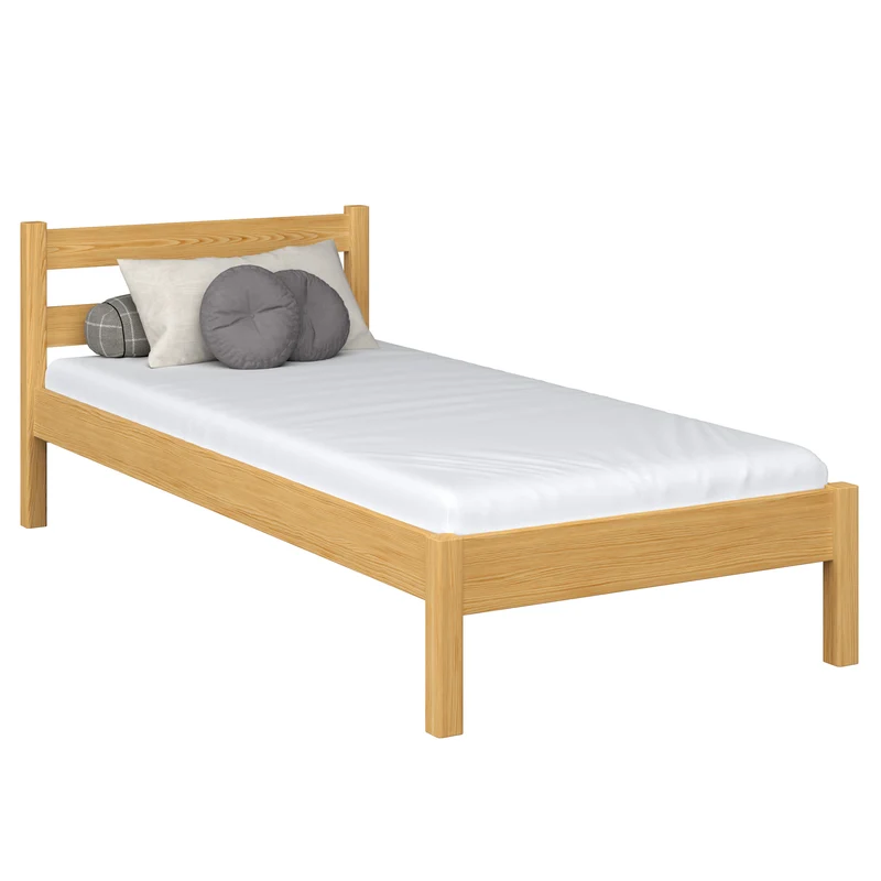 Letto singolo in legno N01 pino naturale