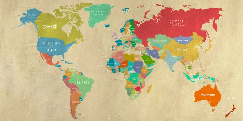 Modern Map of the World (detail)