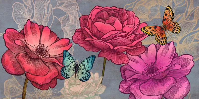 Roses and Butterflies (Ash)