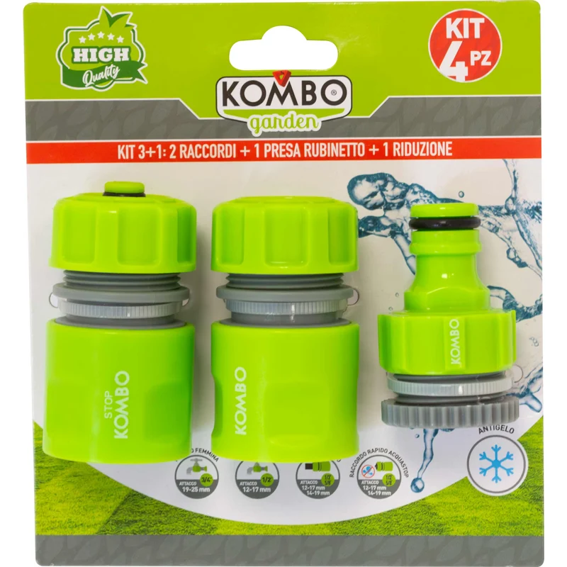 Set 4Pz 2 Raccordi 1/2 + Presa a rubinetto