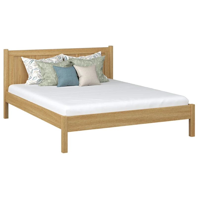 Letto matrimoniale in rovere N02 rovere naturale