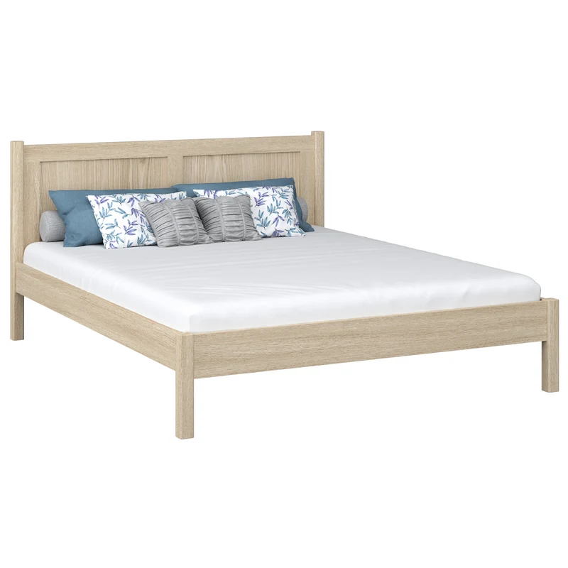 Letto matrimoniale in rovere N02 rovere sbiancato