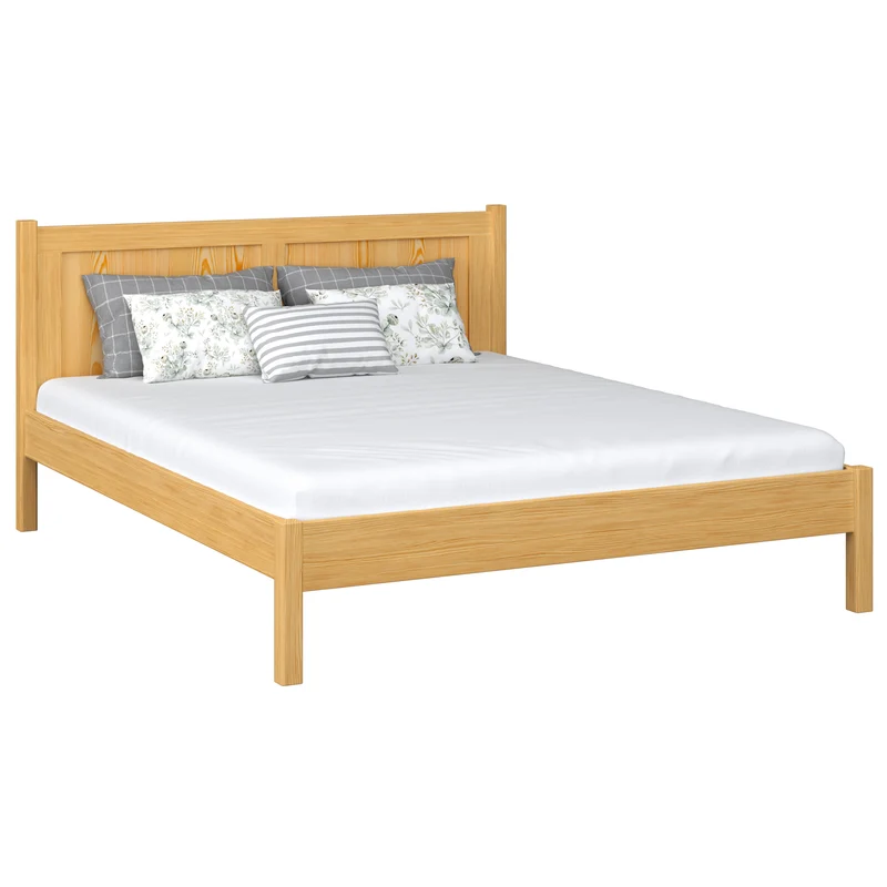Letto matrimoniale in legno N02 pino naturale