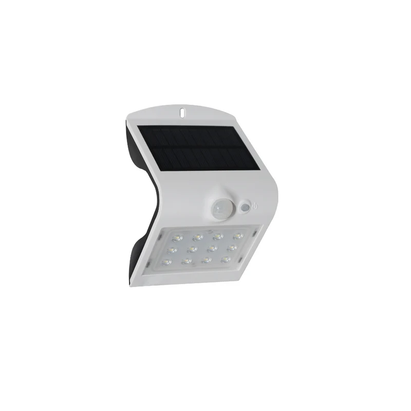 Applique ad energia solare colore bianco da 1,5w smd2835 220lm 4000k ip65