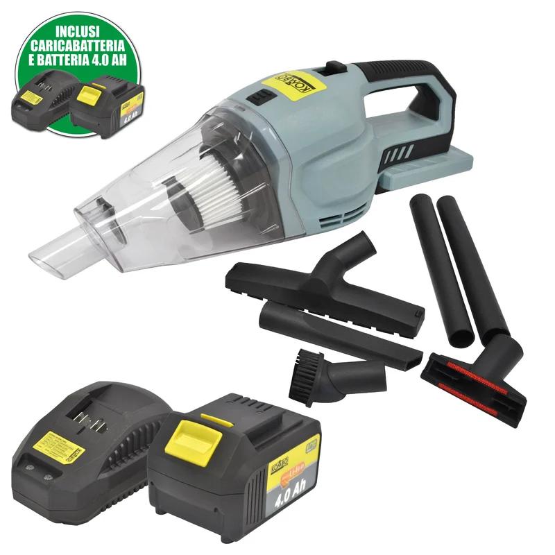ASPIRATORE MANUALE KOMBO PRO 20V CORDLESS + BATTERIA 20V 4.0Ah