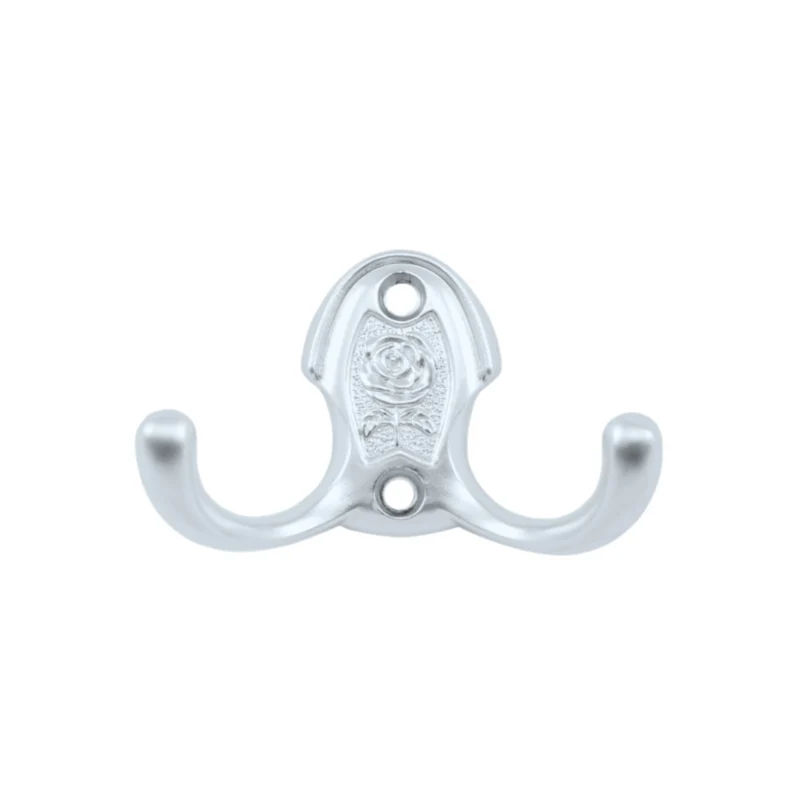 Gancio Appendiabiti Doppio 46mm - Argento