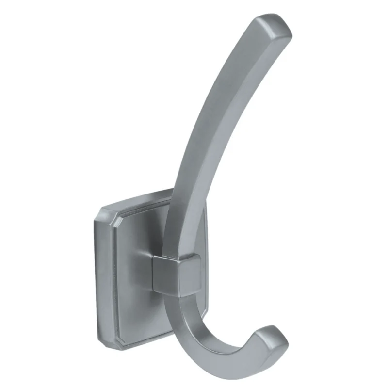 Gancio Appendiabiti Doppio 122mm - Acciaio Spazzolato
