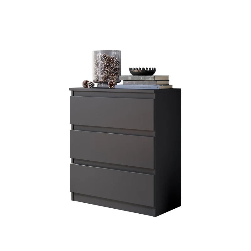 GABRIEL - Cassettiera con 3 cassetti - Credenza da ingresso e camera da letto - Grigio Antracite