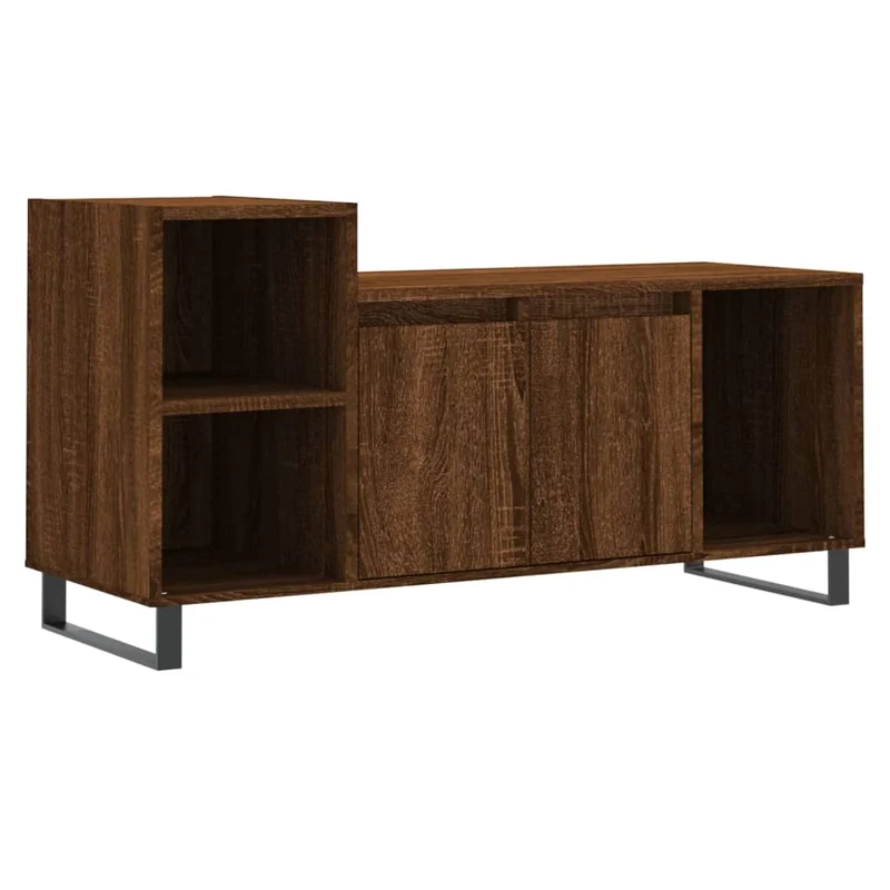 Mobile TV multimediale mensola TV credenza TV sala da pranzo soggiorno camera da letto rovere 100 x 35 x 55 cm legno ingegnerizzato marrone 02_0027116