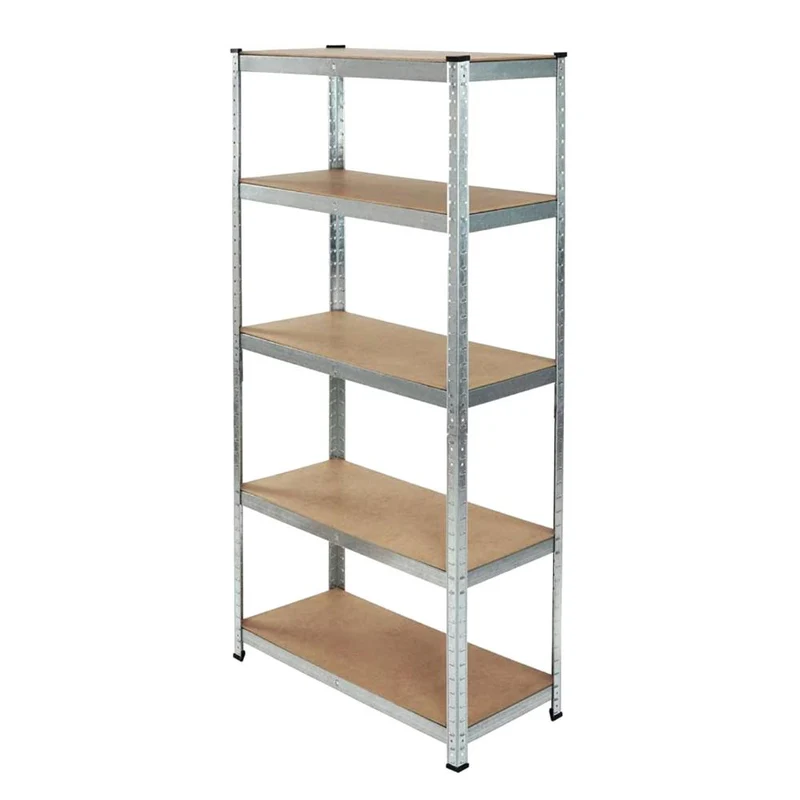 Scaffale in MDF Zincato a 5 Ripiani – 90x40x180 cm – Portata 875 kg KOMBO