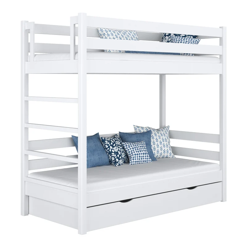 Letto a castello in legno con cassetto N03 RAL/NCS