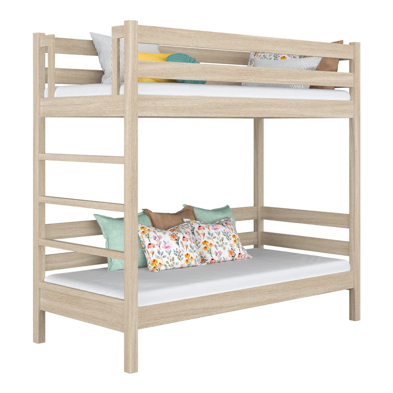 Letto a castello in rovere N03 rovere sbiancato