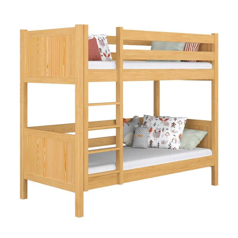 Letto a castello in legno N02 pino naturale