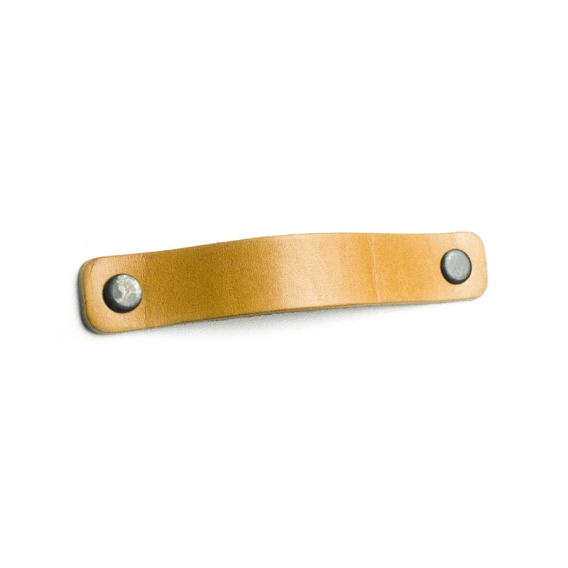 Maniglia in pelle rettangolare 96mm - 160mm