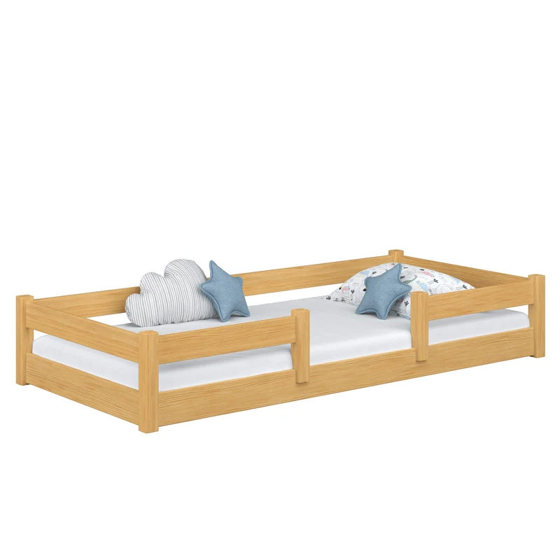 Letto basso in legno N01 pino naturale