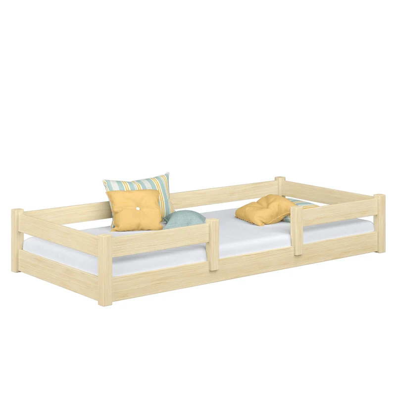 Letto basso in legno N01 pino trasparente