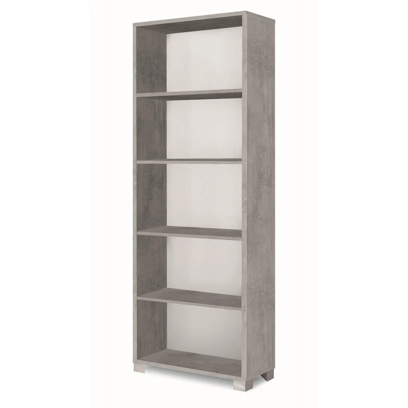 Libreria a Giorno 5 Ripiani 70x29x190 cm Cemento