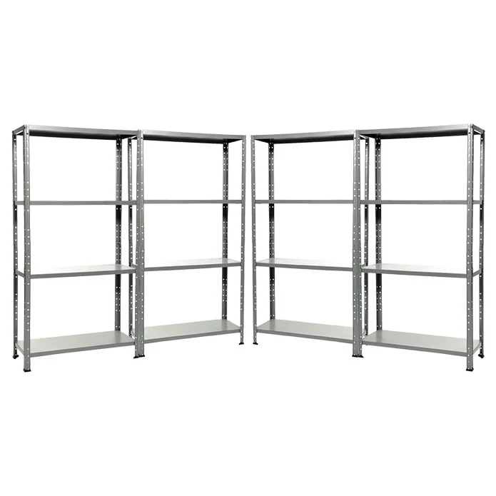 KIT 4 Scaffali 4 ripiani Misure: 75x30x145cm portata 160kg totale 40Kg ripiano