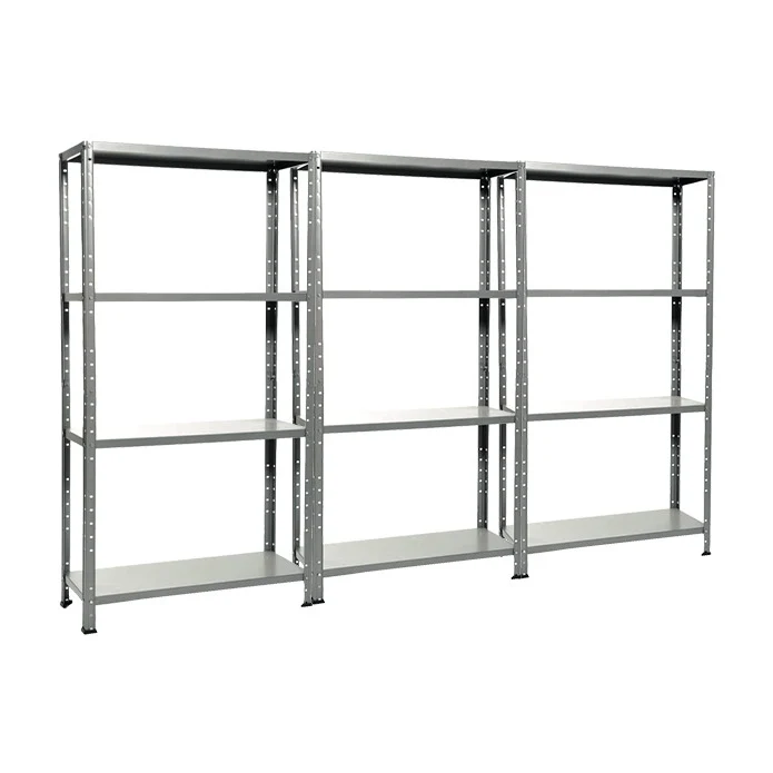 KIT 3 Scaffali 4 ripiani Misure: 75x30x145cm portata 160kg totale 40Kg ripiano