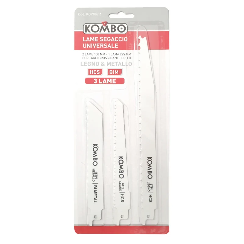Set 3 Lame Segaccio Universale per Ferro e Metallo