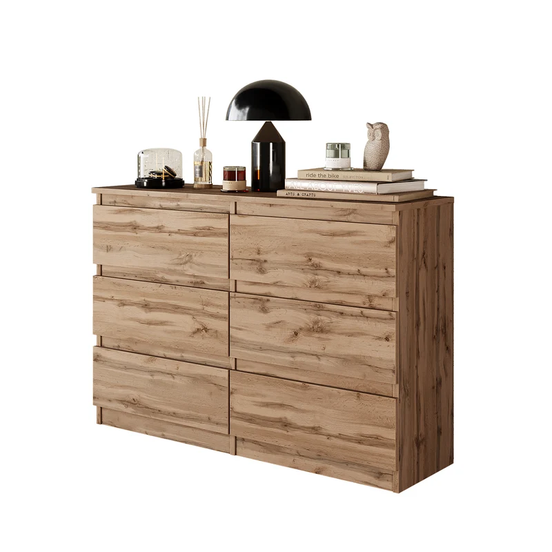 GABRIEL - Cassettiera a 6 cassetti - Credenza per camera da letto - Rovere di Wotan