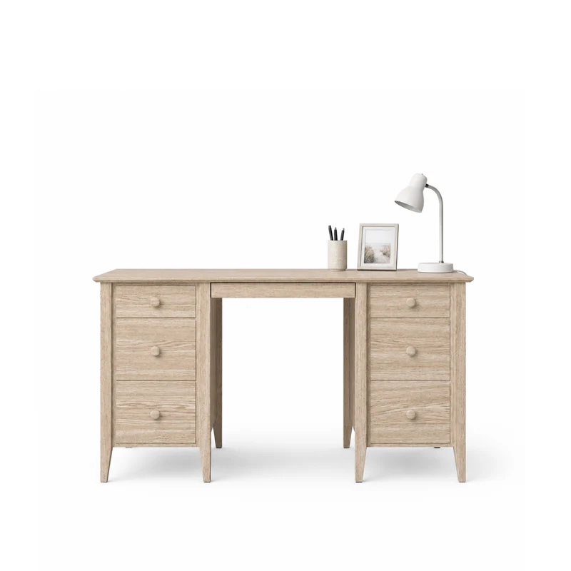 Scrivania in rovere 6C Scandi rovere sbiancato