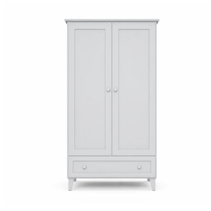 Armadio in legno 2D1S Scandi grigio cenere