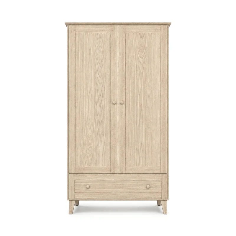 Armadio in rovere 2A1C Scandi rovere sbiancato
