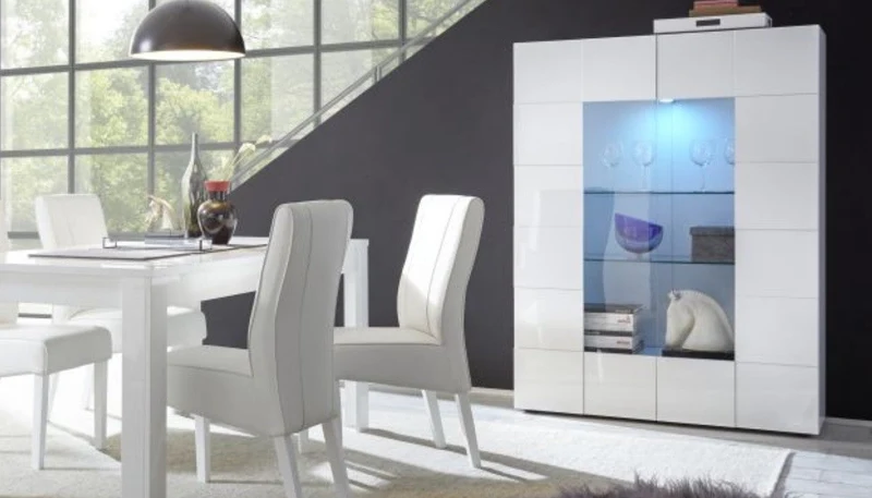 Mobile Vetrina 121x42x166 cm Artica bianca