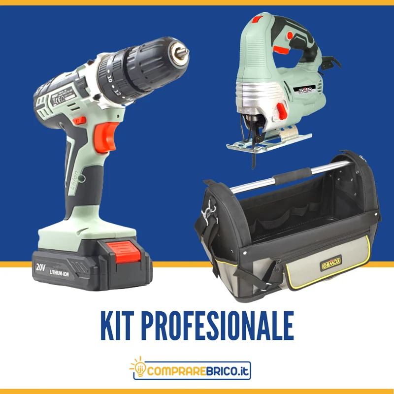Set Professionale: Cestello Portautensili + Trapano avvitatore + Seghetto