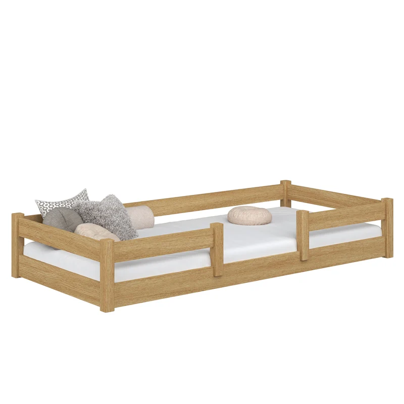Letto basso in rovere N01 rovere naturale