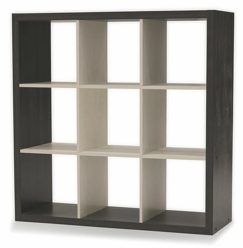 Libreria 9 Ripiani 113x113x39 cm in MDF Soriani Marrone e Bianca