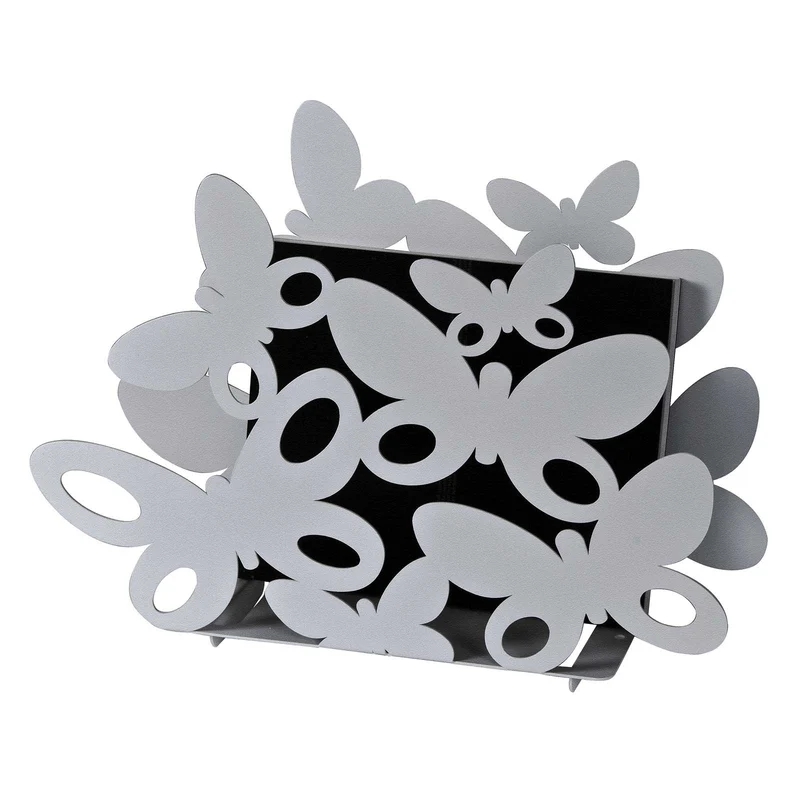 ARTI & MESTIERI Portariviste Butterfly 45x33cm Grigio in Ferro