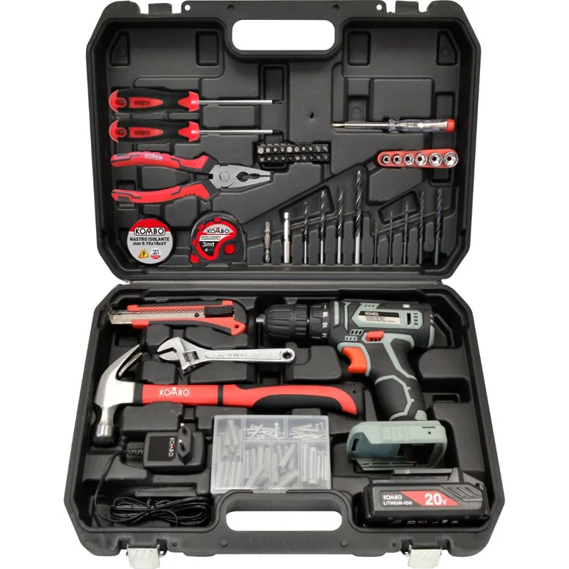 Kit Trapano Avvitatore 20V con 127 Accessori KOMBO – Potenza e Versatilità in un Unico Set